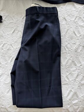 Brooks Brothers Navy Windowpane Dress Pants